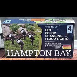 Hampton Bay Adjustable Light Color Integrated LED Outdoor Landscape Light (4-Pk)