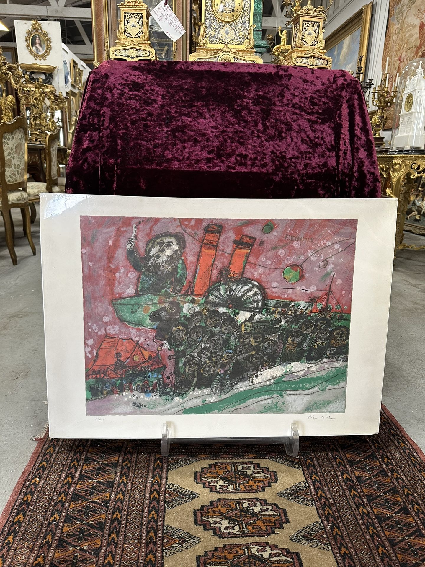 Theo Tobiasse Exodus from Diaspora Lithograph