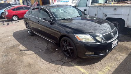 Lexus GS Black Sedan with Custom Wheels