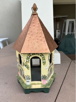 Kathy Hatch Designs Cottages Hand Painted & Signed Hanging Garden Art