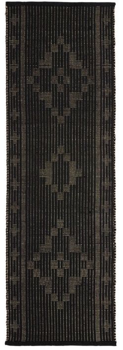 Dune Black and Natural Diamond Reversible Indoor Outdoor Rug