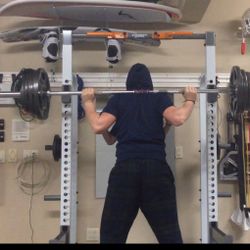 Fitness Gear Squat/Bench Rack and Weights