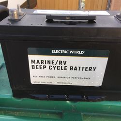 Marine RV Deep Cycle Battery And Box