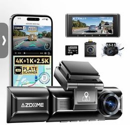 AZDOME M550 Max 4K 3 Channel Dash Cam new in box