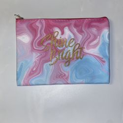 Shine Bright blue and pink purse hand bag