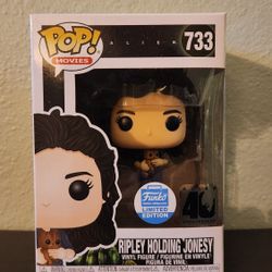 Ripley Holding Jonesy Funko Pop Alien