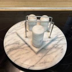 Marble Turntable & Napkin Holder