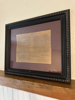 Framed Gettysburg Address Replica Print