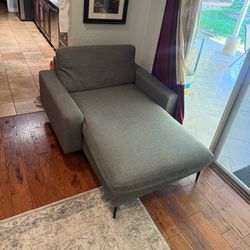 Article Modern Convertible Sleeper Chair / Chaise Lounge – Dark Gray