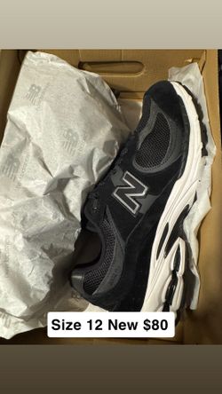 New Balance 2002r Black White Size 12 New