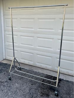 2 Chrome steel clothes racks
