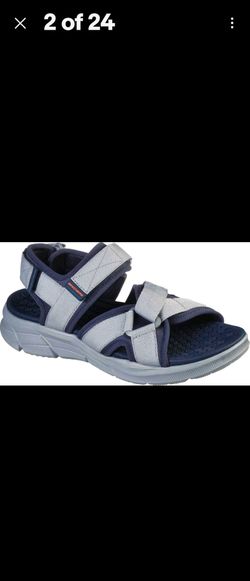 Skechers Mens Equalizer 4.0 Tolgus Sporty Sandals Charcoal Black Navy Charcoal