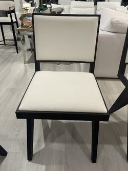 BEST RH DEAL ON OFFERUP- RH SET OF 6- Jakob Framed Dining Chair- Black Oak And Perennial Performance!  PER CHAIR PRICE