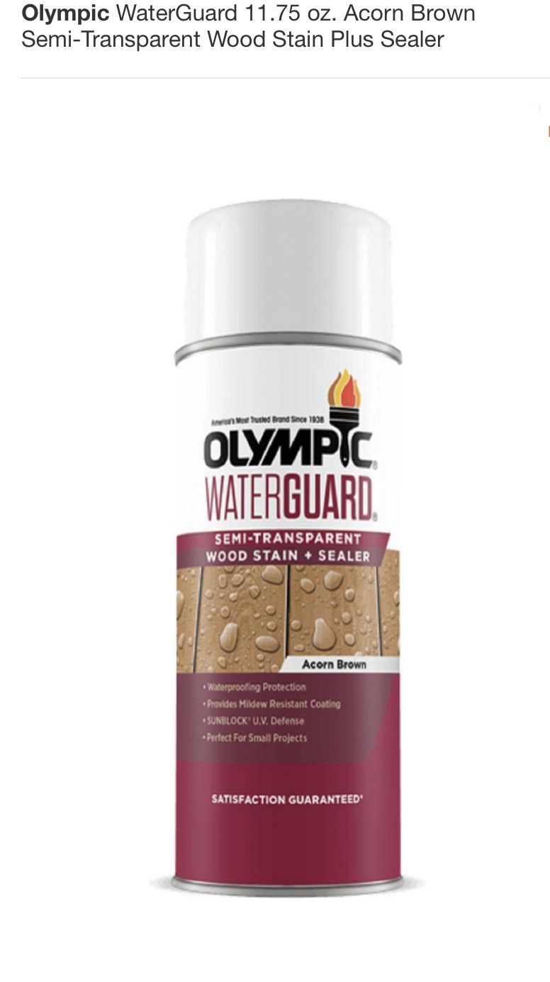 OLYMPIC WATERGUARD SEMI-TRANSPARENT WOOD STAIN AND SEALER