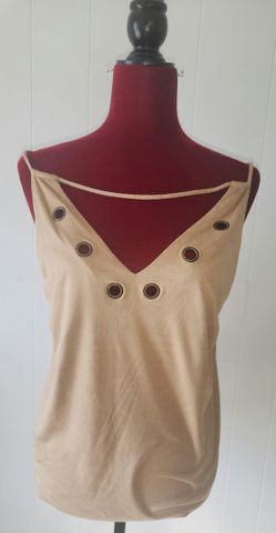 Suede Feel Brown Top Cato Size Large