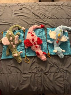 Set of 3 JellyCat Dragon Plush Stuffed Animals