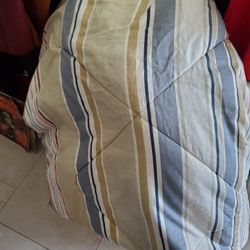 Reversible Comforters Seashells Or Stripes Twinsize $5 Each