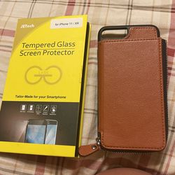 iPhone XR And 8plus CASE AND SCREEN PROTECTOR LIKE NEW 5 DAYS OLD