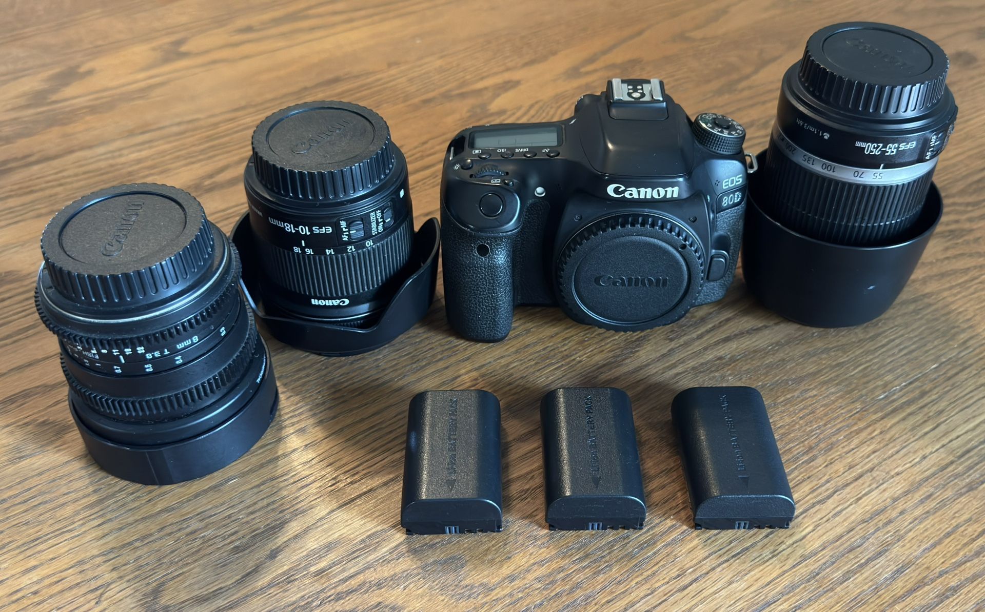 Canon 80D DSLR Camera + Lenses & Accessories
