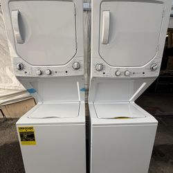 GE Spacemaker Stacked 2.3 Cu. Ft. Washer and 4.4 Cu. Ft. Electric Dryer