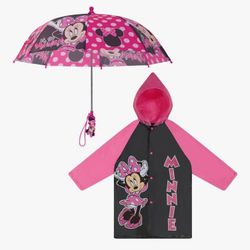 Minnie Rain Jacket And Umbrella Set