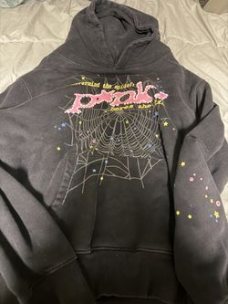 Pink Spider Hoodie (Black Colorway)