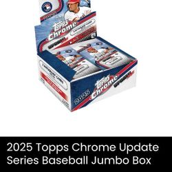 2025 Topps Chrome Baseball Update Series Hobby Jumbo Box