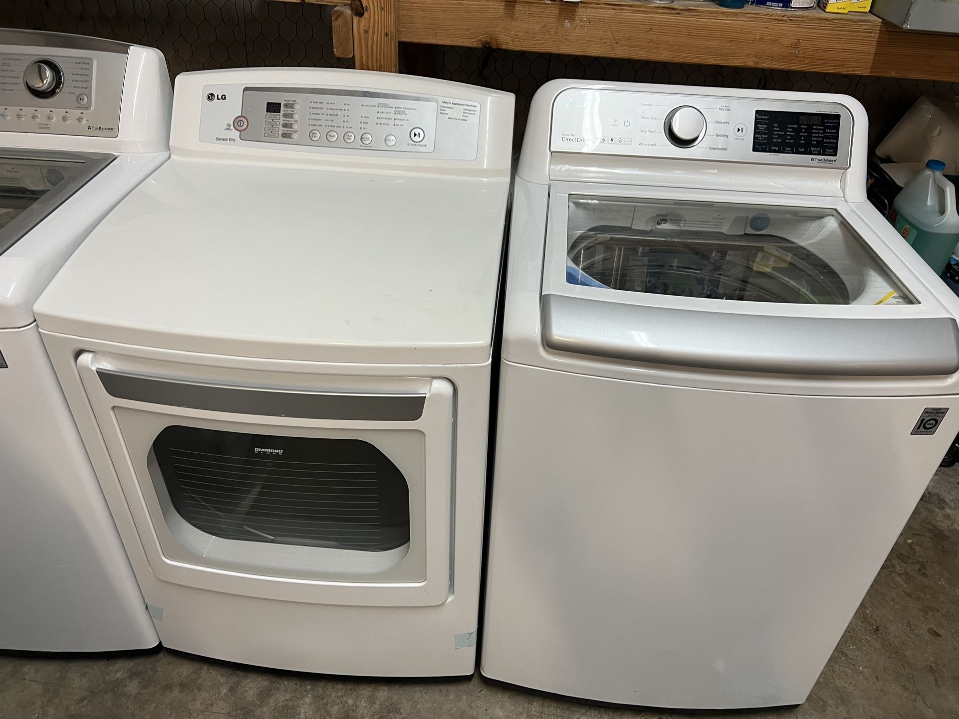 LG Washer And LG Electric Dryer