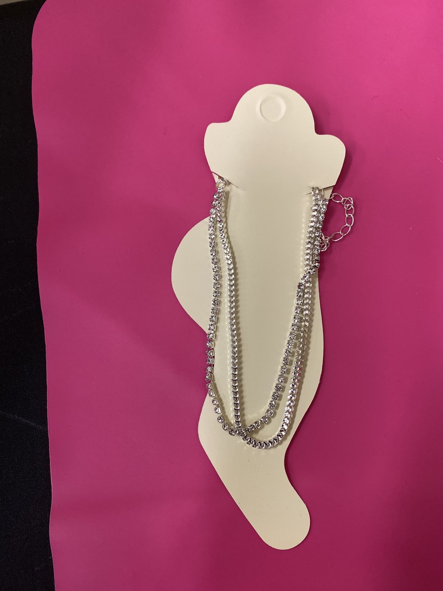 Silver Double Anklet