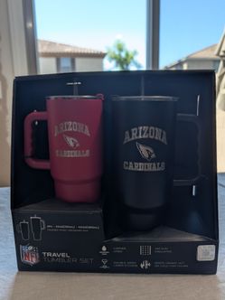 NIB Arizona Cardinals Tumbler Set - 24oz & 40oz Stainless Steel - NEW