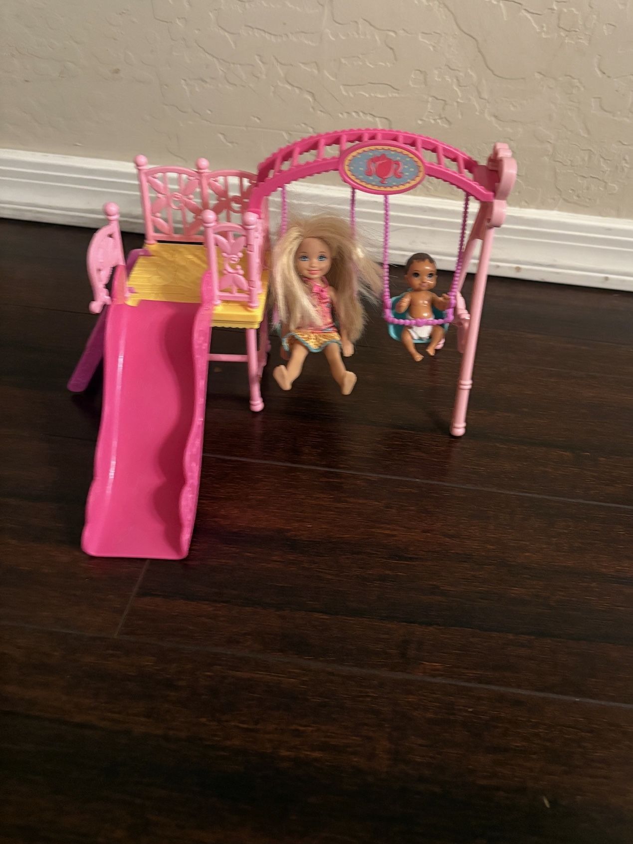 Barbie Swing set with Baby & Girl Doll
