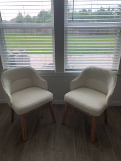 Modern accent barrel chairs - solid wood