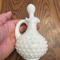 MILKGLASS: Hob Nob, Decanter, Sml, AVON, Vintage