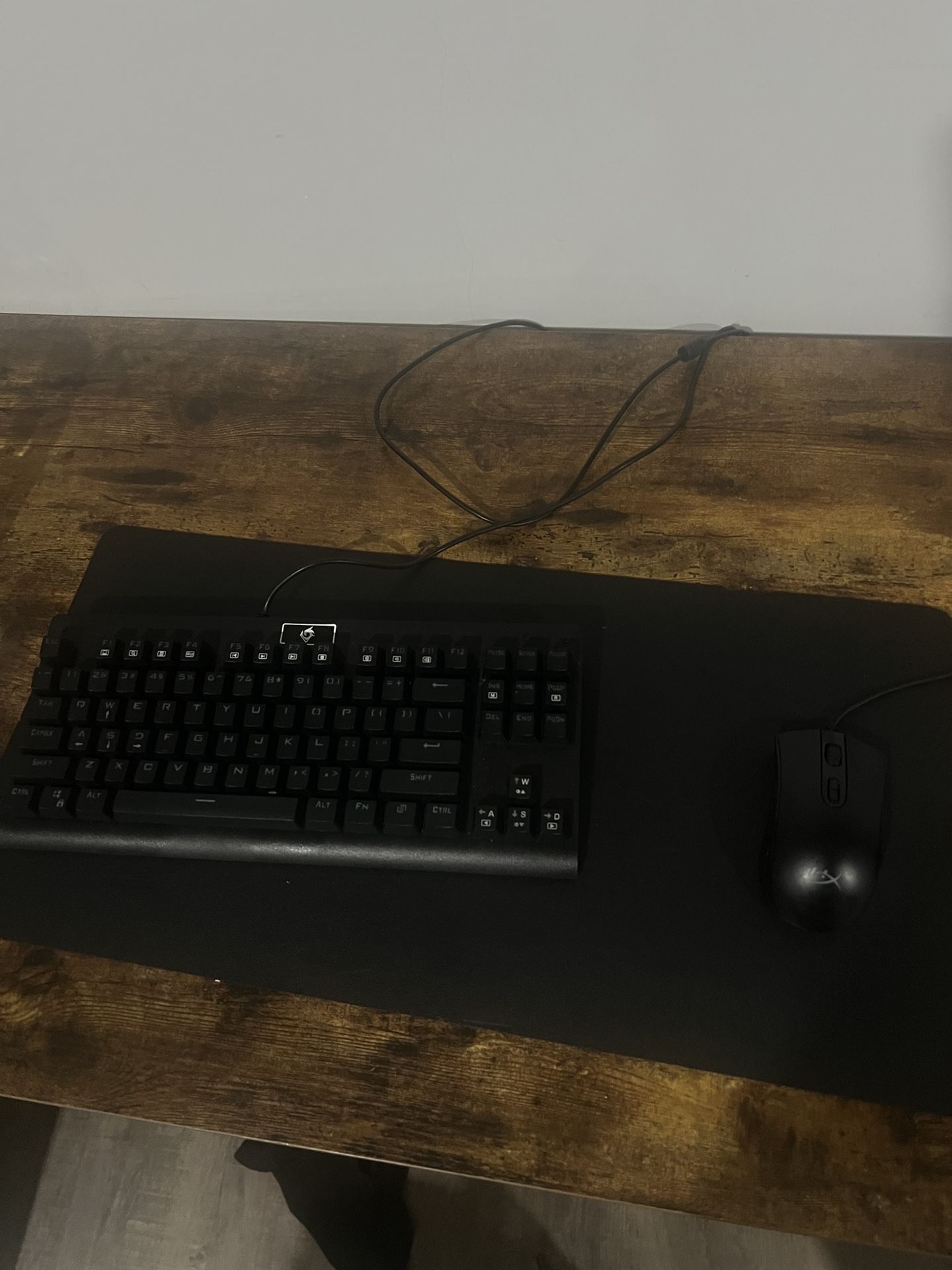 Keyboard And HyperX Mouse