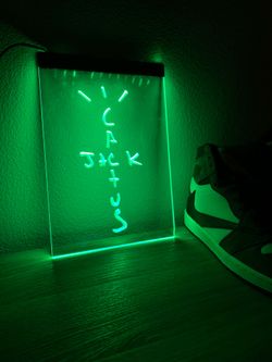 CACTUS JACK LED NEON GREEN LIGHT SIGN 8x12