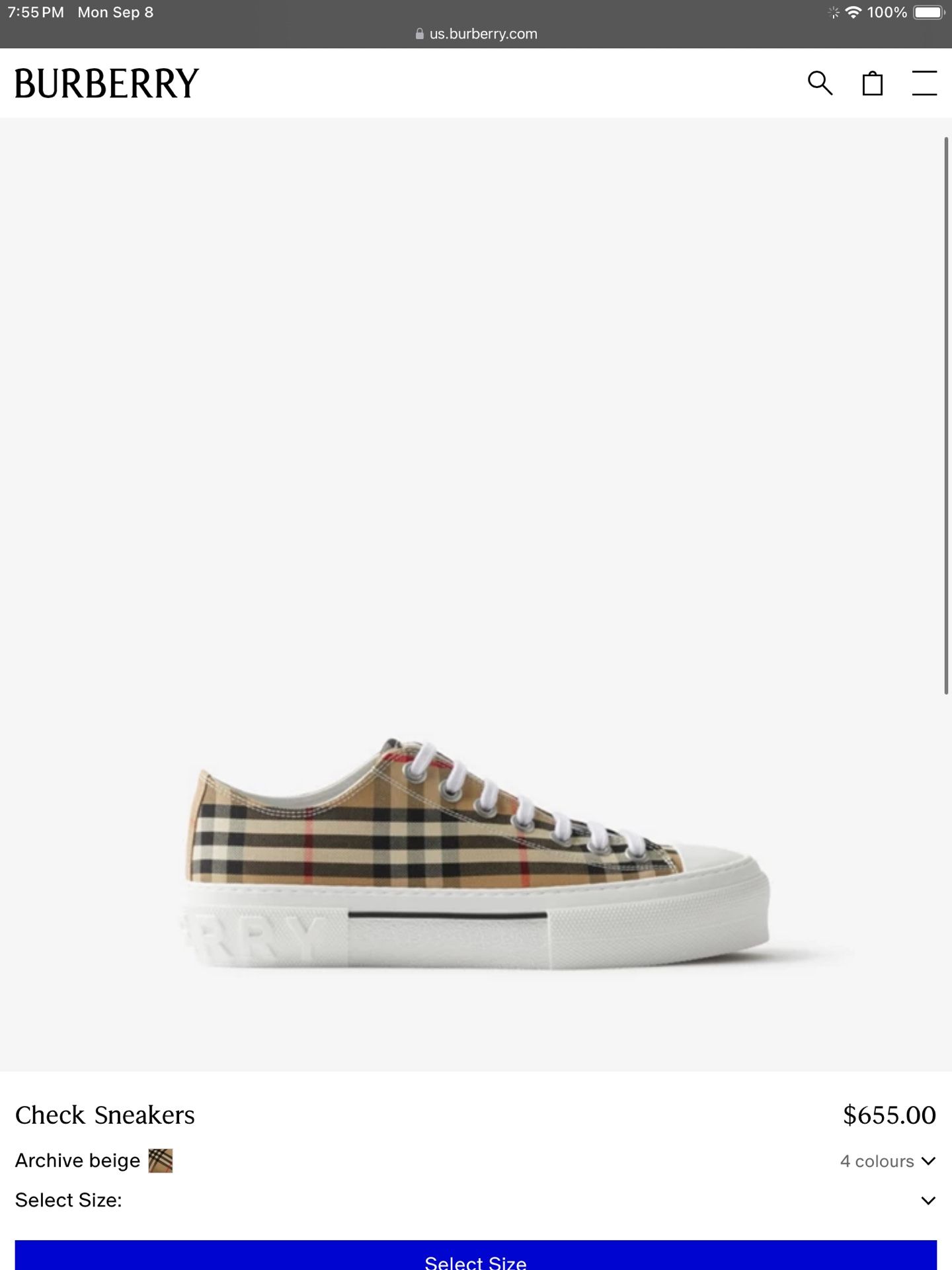 Burberry Check Shoes