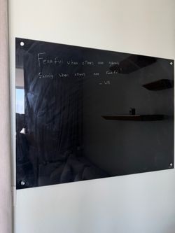 Black magnetic whiteboard