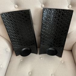 2 Black Wall Sconces Candle Holders 