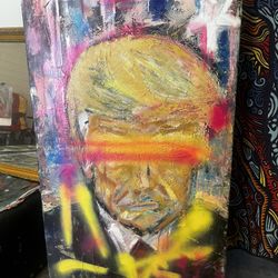 1 Of 1 Oil Painting President Trump