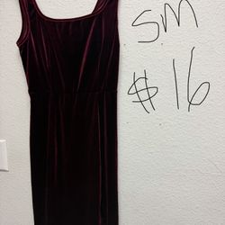 Burgundy Velvet Dress 