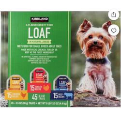 Kirkland Signature Loaf Wet Dog Food Variety Pack, 3.5 oz, 45-count