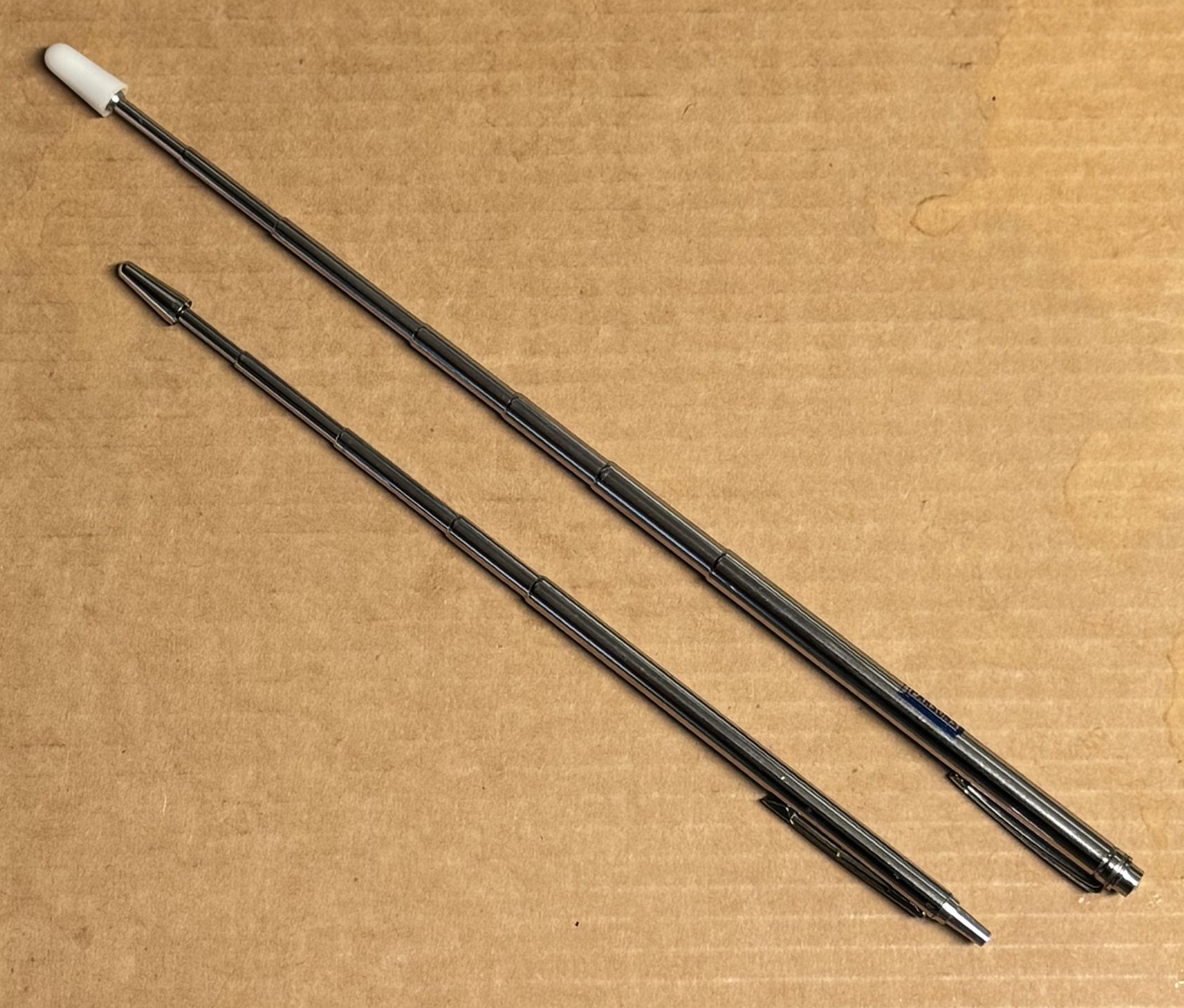 🖊️🖊️ 2 Telescoping Pointer Pens, Fold Into Pens with Clips, Extend to 24” and 22” Inches (brand new)