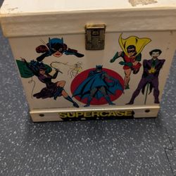 Vintage 1976 DC Comics 45 Vinyl Holder Record Holder Batman Robin Superman Joker