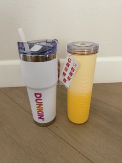 Two Dunkin Tumblers