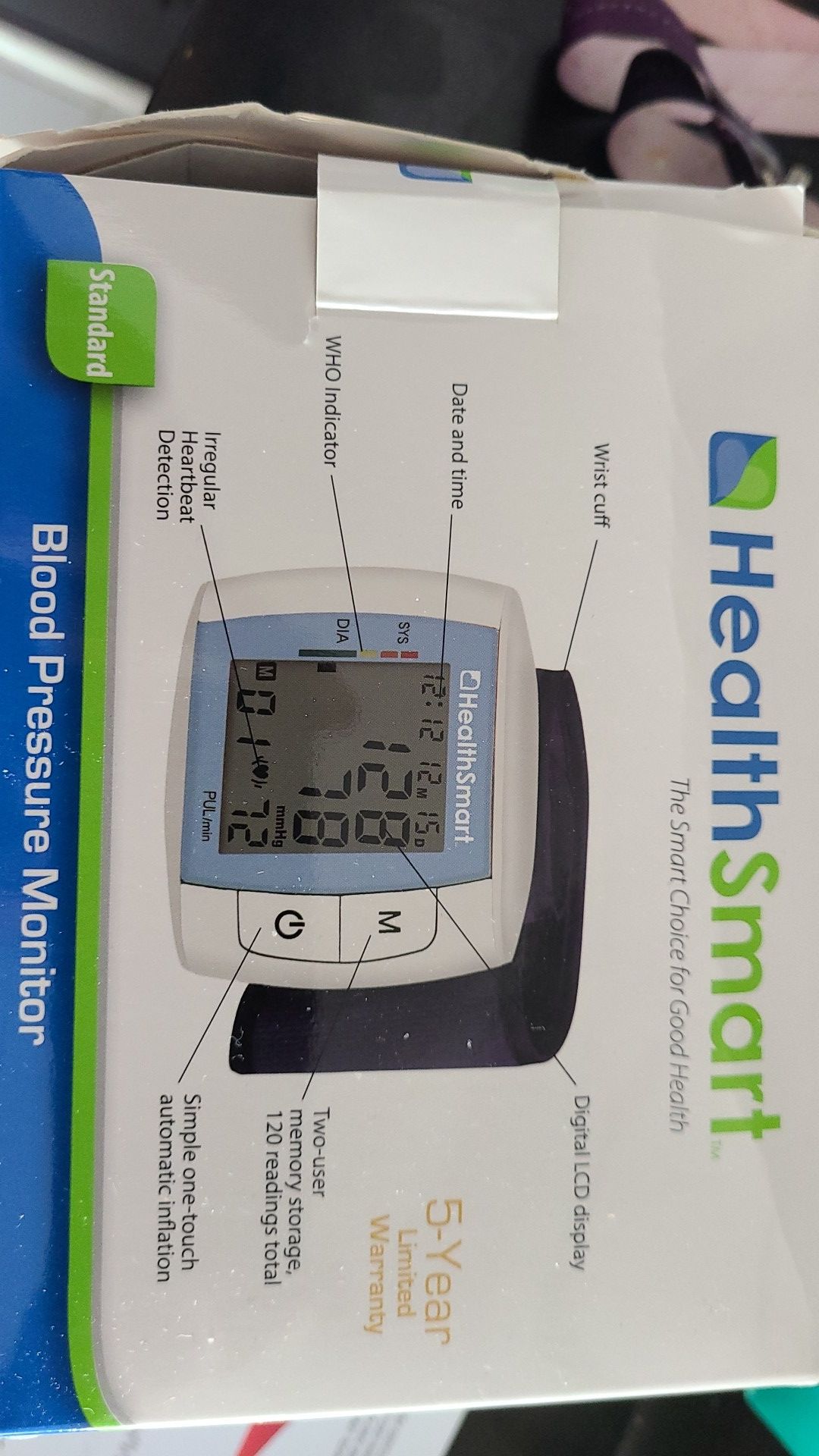 Brand new wrist blood pressure monitor