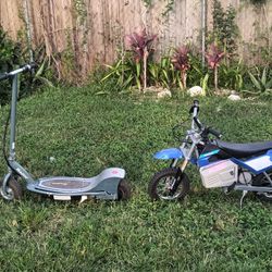 Two Razor Bikes