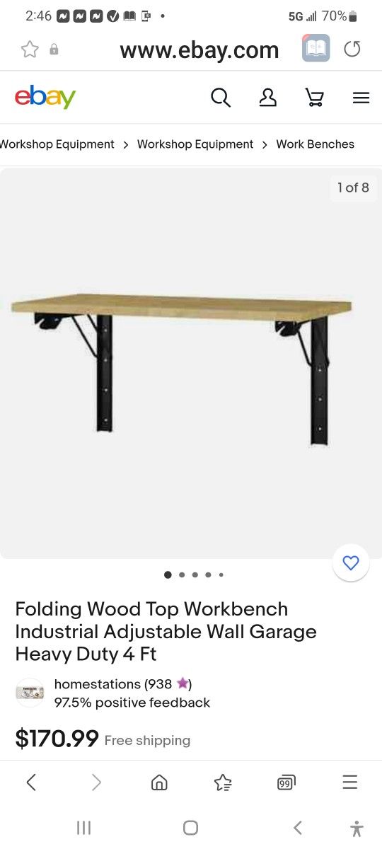 Folding Wood Workbench..new In Box