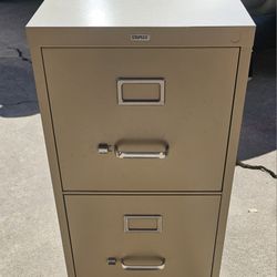2 Drawer Metal File Cabinet - $20