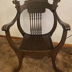 Antique Chair with Lions 
