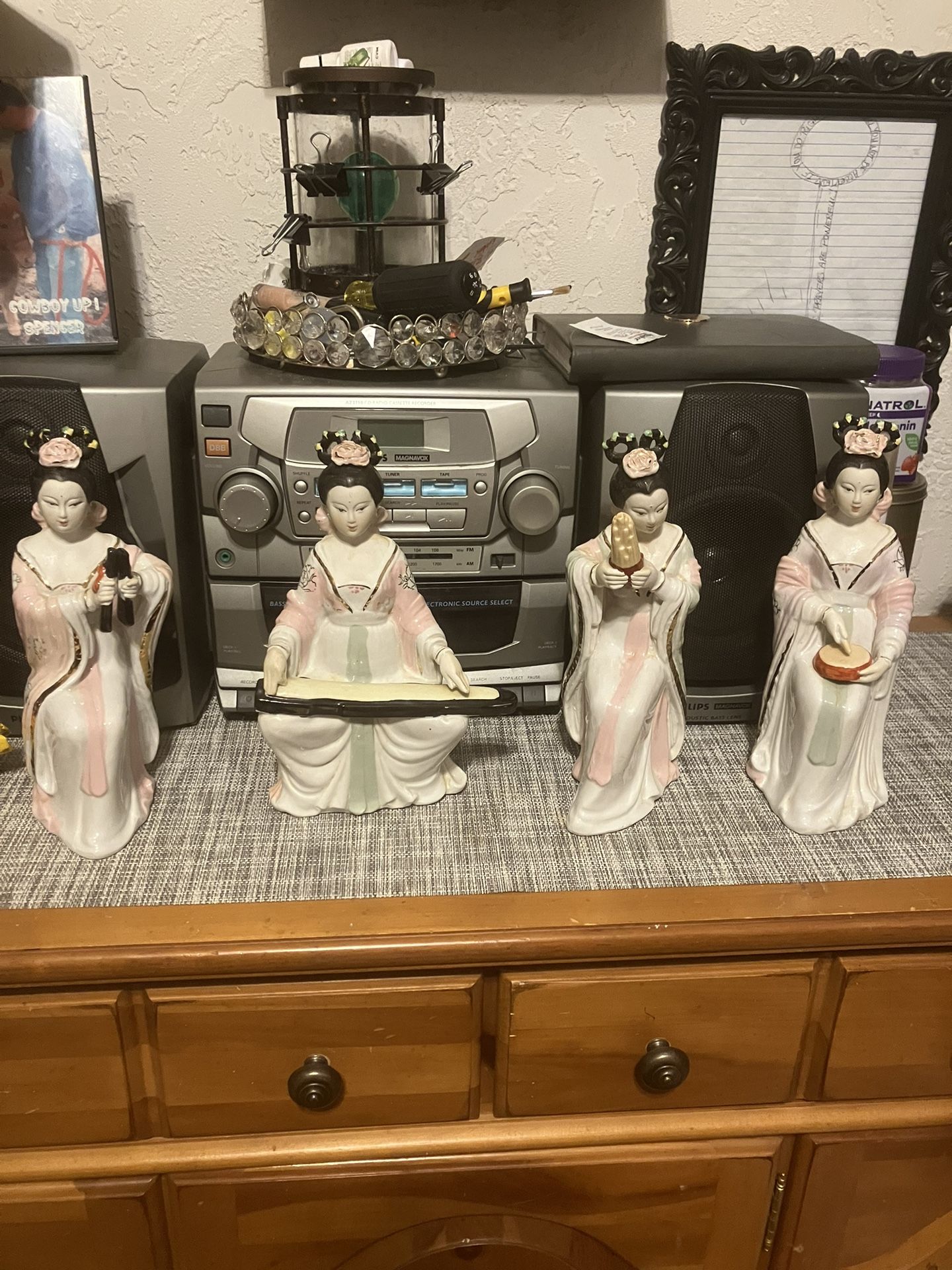 4 Piece Set Of Gaisha Ceramic Dolls